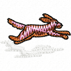 Rabbits Embroidery Design 2